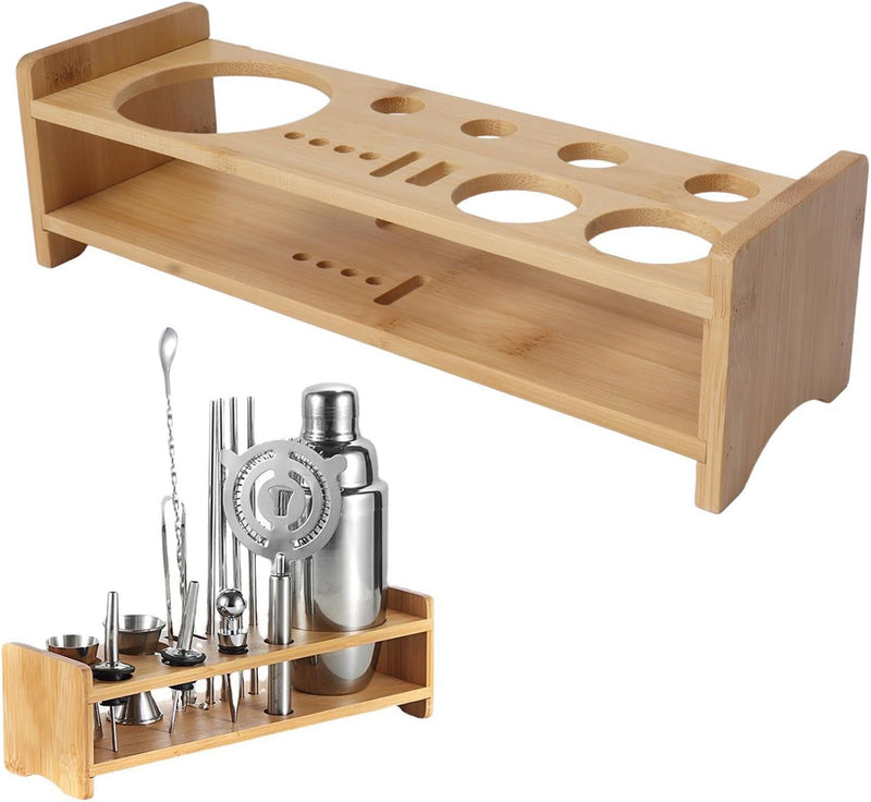 Barkeeper-Set-Ständer, Holz-Bar-Werkzeughalter, Geschichtetes Design, Cocktail-Barkeeper-Set mit Stä