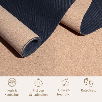 Spielmatte für Kinder aus Kork & Kautschuk - nachhaltig und schadstofffreie Krabbelmatte - Spieltepp