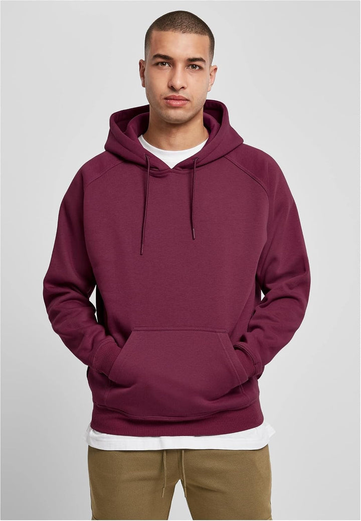 Urban Classics Herren Blank Hoody Kapuzenpullover XL Cherry, XL Cherry
