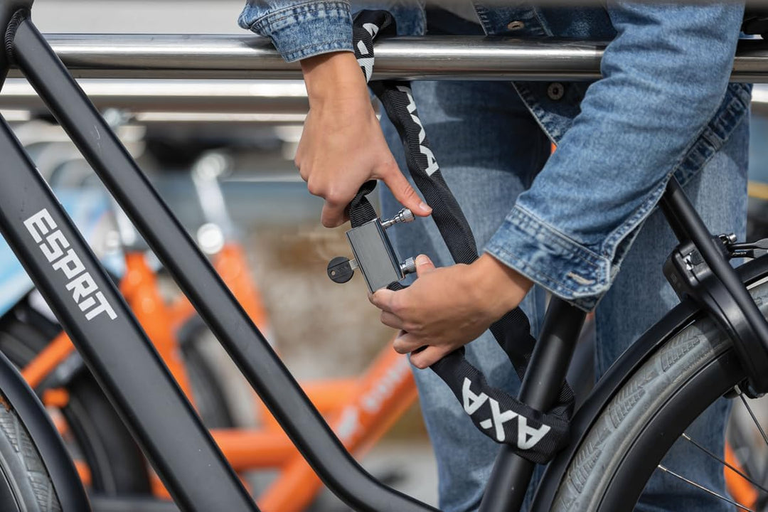 AXA Hawk Kettenschloss – Länge 100 cm – Sicherheitsstufe 8 – gehärtete Stahlglieder 8 mm Gen 2, Gen