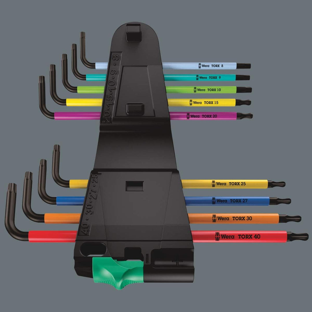 Wera 950 SPKL/9 SM N Multicolour Winkelschlüsselsatz, metrisch, BlackLaser, 9-teilig, 05022089001 &