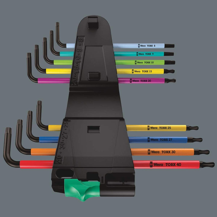 Wera 950 SPKL/9 SM N Multicolour Winkelschlüsselsatz, metrisch, BlackLaser, 9-teilig, 05022089001 &