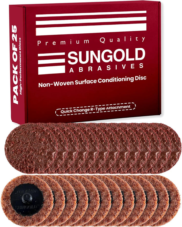 Sungold Abrasives 74903 Schnellwechselscheibe, nicht gewebt, für Oberflächenpflege, Typ R, 5 cm, Kas