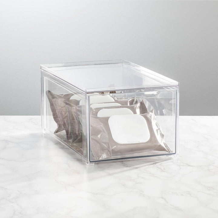 mDesign Kosmetikorganizer – stapelbare Schubladenbox aus Kunststoff – praktische Box zur Aufbewahrun