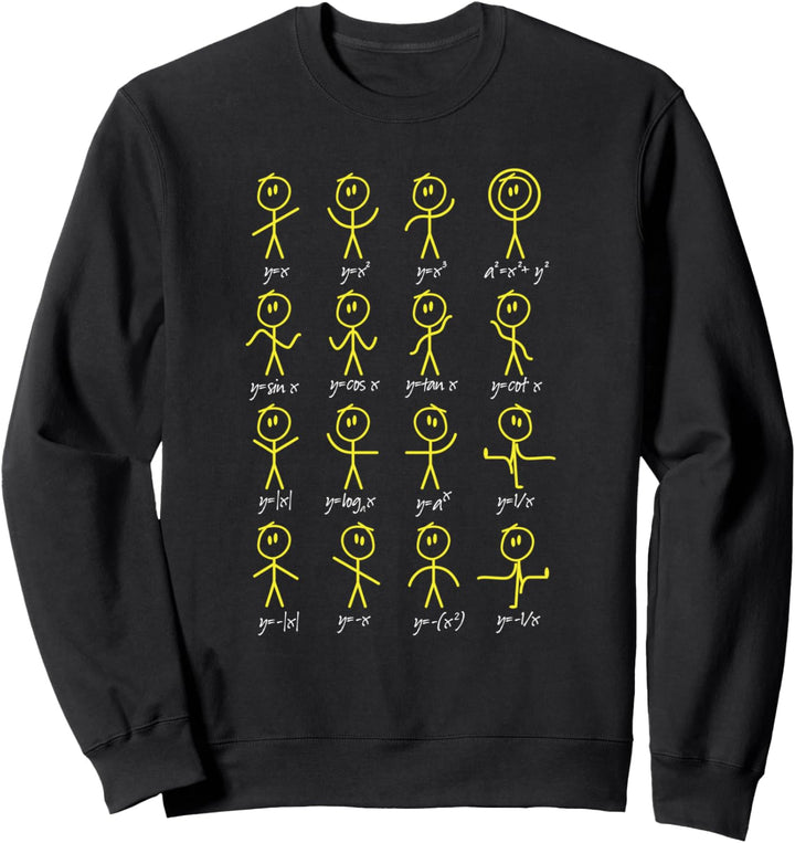 Mathe I Stick Figuren I Funktionen Gleichungen I Mathematik Sweatshirt