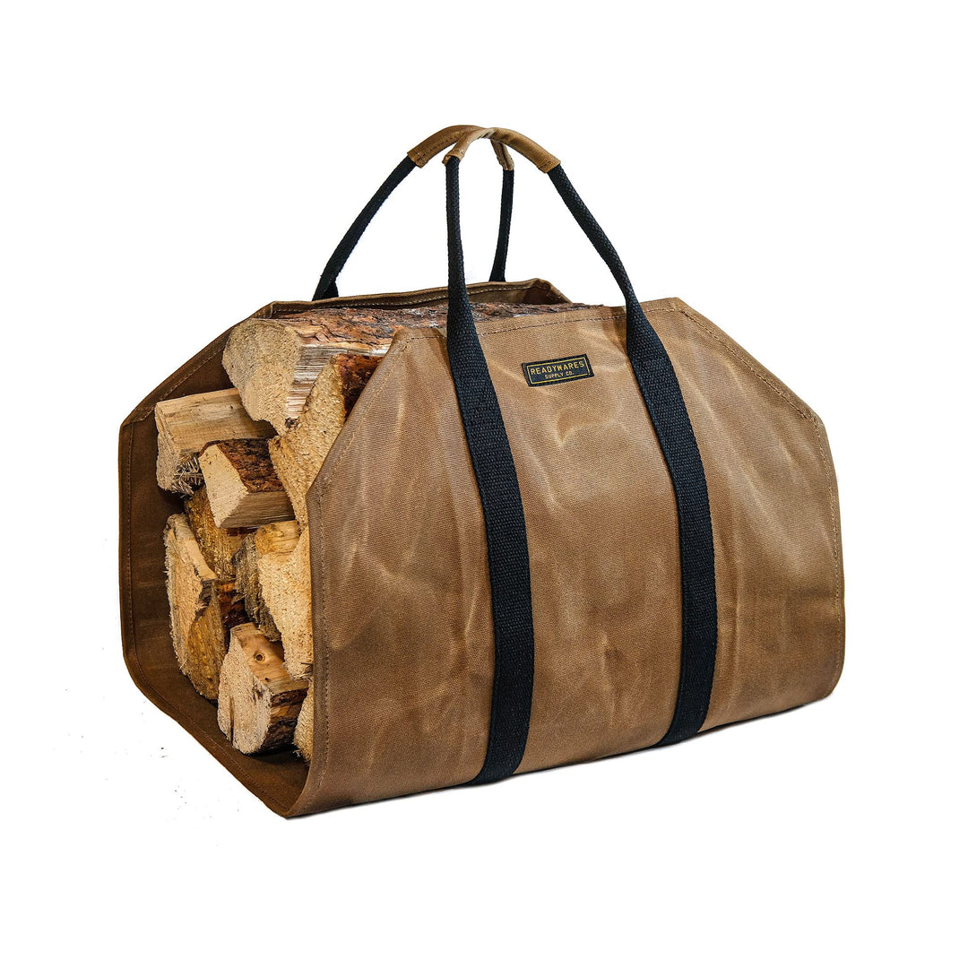Readywares Kaminholzträger aus gewachstem Segeltuch, robust, klassisches und langlebiges Design canv