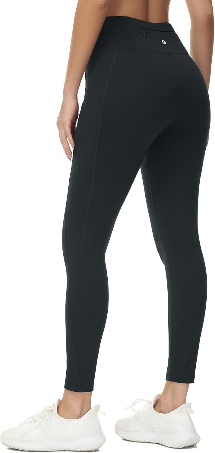 BALEAF Thermo Leggings Damen Winter Leggings high Waist Sportleggings mit Taschen Leggings yogahose