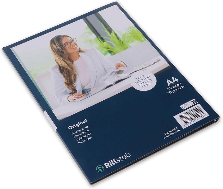 rillstab original A4 Präsentationsmappe für Schule & Projekt - Sichtbuch & Präsentationsbuch - 10 Tr