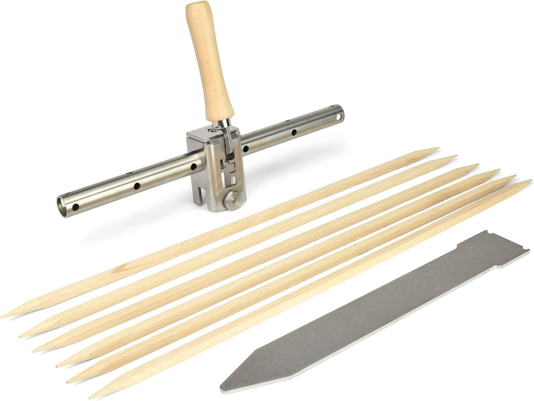Grillrost.com Das Original Steckelfischhalter | Asado Grill| mit innovativer Höhenverstellung für Fe