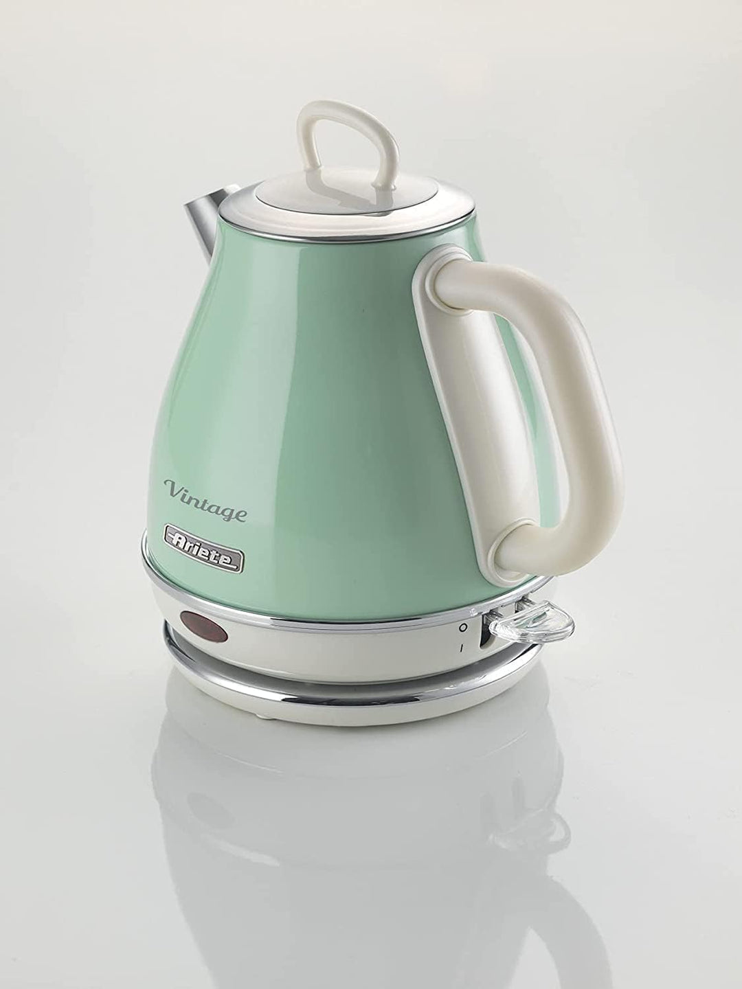 Ariete, 2868 Vintage, elektrischer Design-Wasserkocher aus Edelstahl für Aufgussgetränke, Tee und Kr