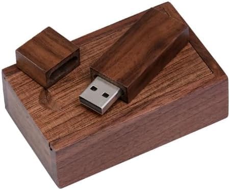 Personalisierte USB-Stick + Geschenkbox aus Holz massiv mit Gravur Wunschtext Herz Liebe Hochzeit Wu