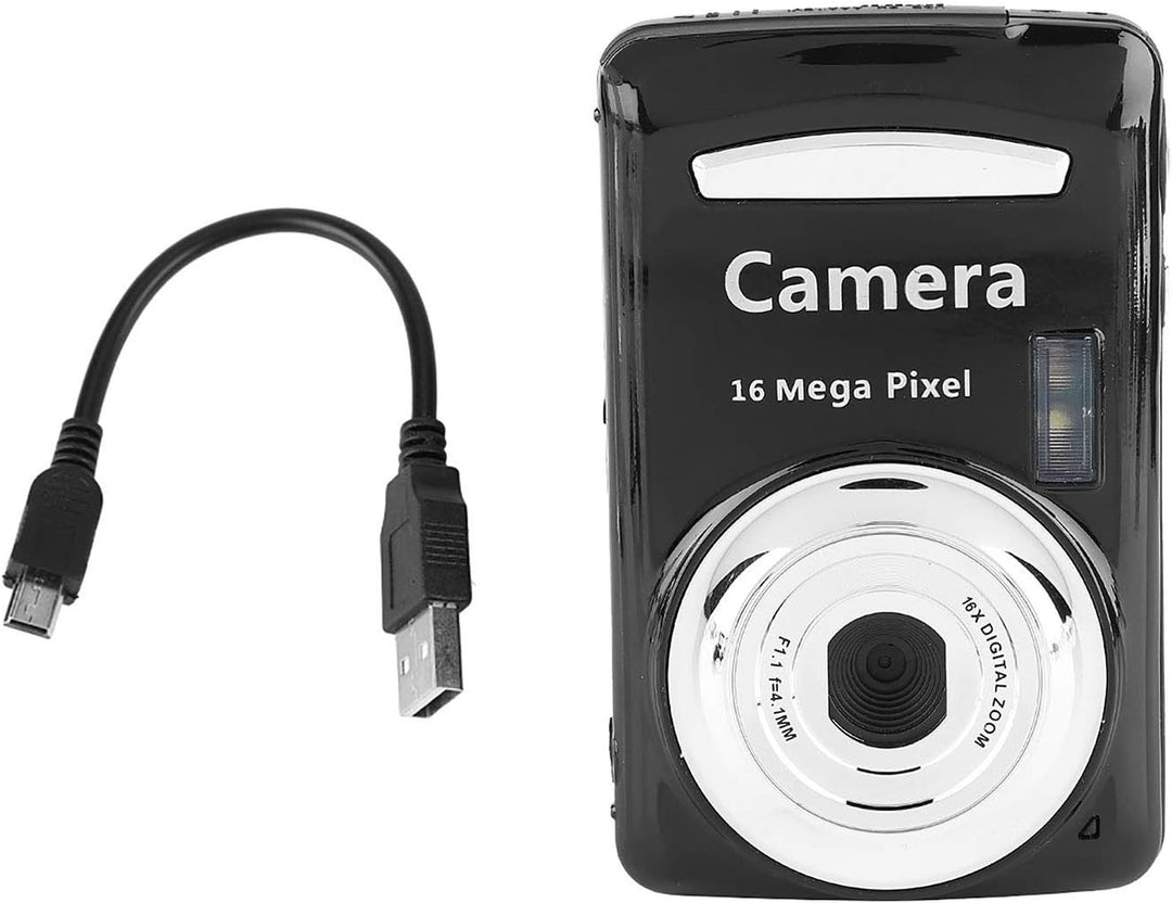 Digitalkamera, Vlogging-Kamera, Kompaktkameras mit 16-fachem Zoom, 16 MP, 720 P, 30 FPS, HD, Tragbar