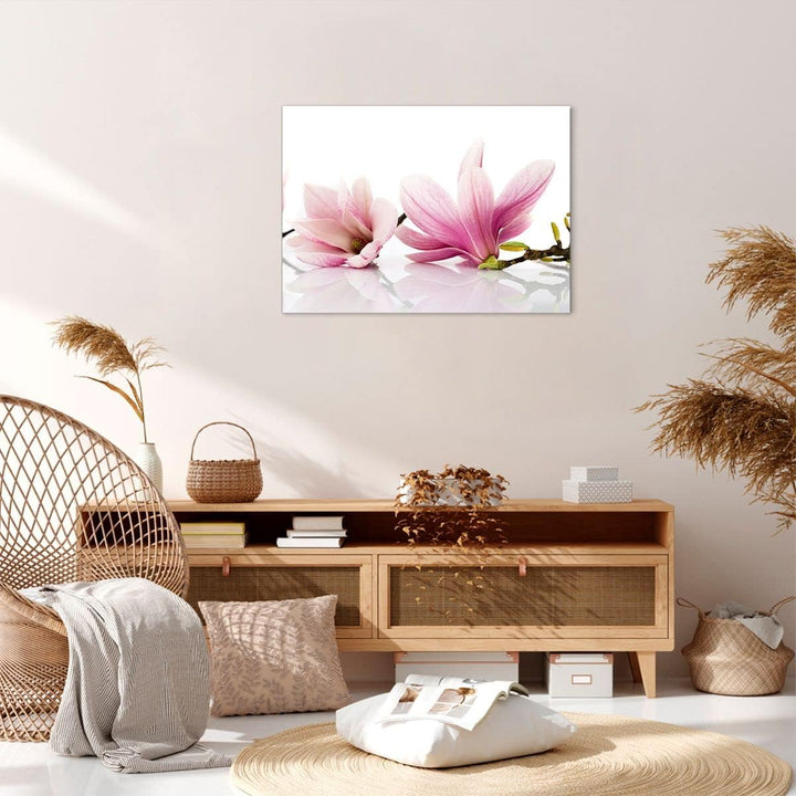 Bilder auf Leinwand Magnolie blume natur pflanze Leinwandbild 70x50cm Wandbilder Dekoration Wohnzimm