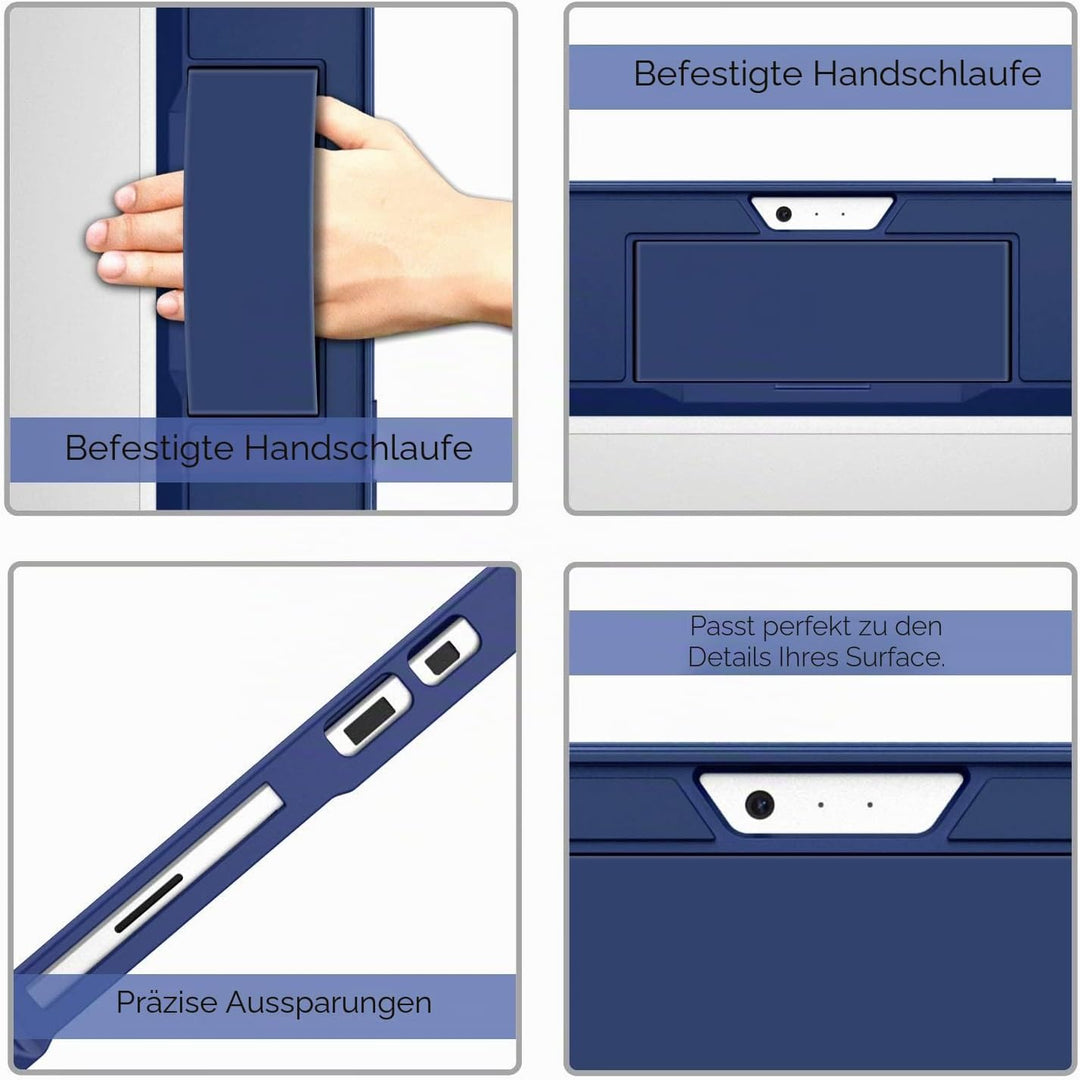MoKo Hülle für Microsoft Surface Pro 7/ Pro 7+/ Pro 6/5/4/ LTE, Blau | All In One Schutzhülle für Su