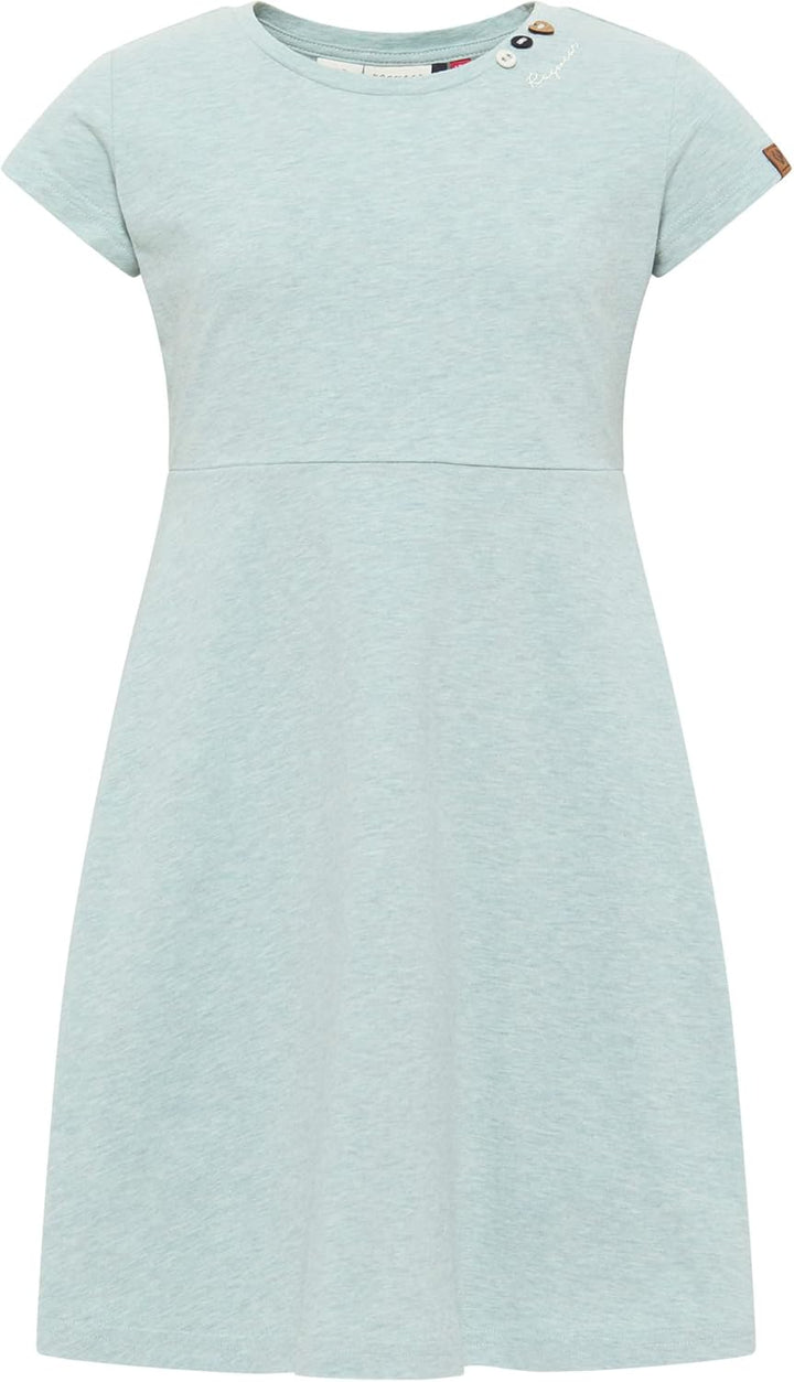 Ragwear Mädchen Kleid GWENDOLINE und GWENDOLINE DOTS Sommerkleid gepunktet und Einfarbig in sommerli