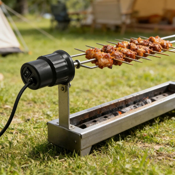 Grillmotor, DC 220-240V Elektromotor Grill, Rotisserie BBQ Grill Motor, Universal Grillmotor für Gri