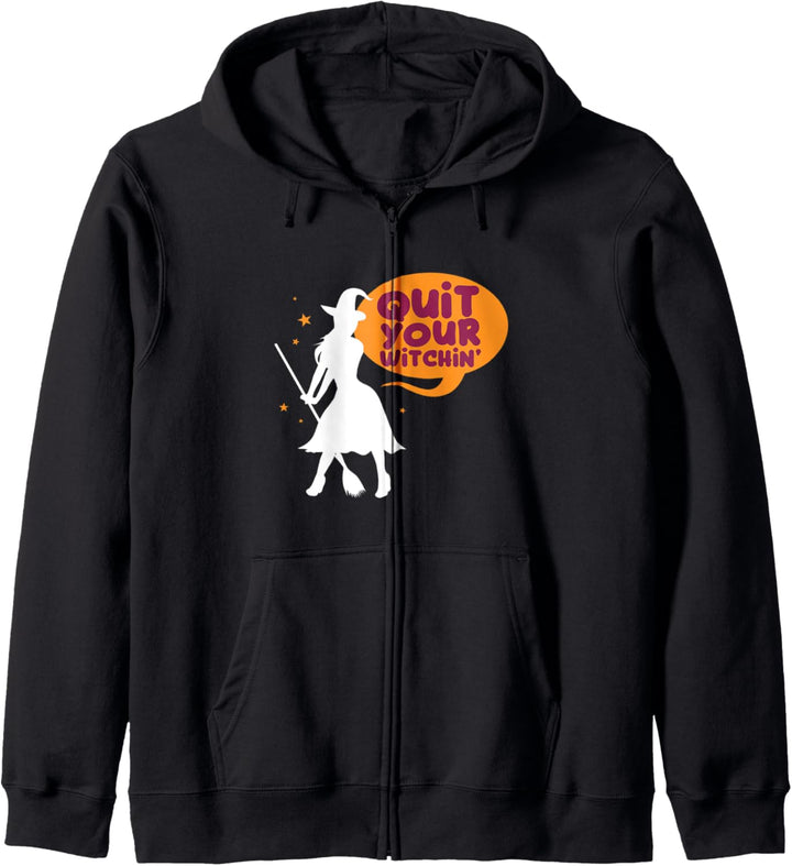 Halloween Beende deine Hexe Kapuzenjacke