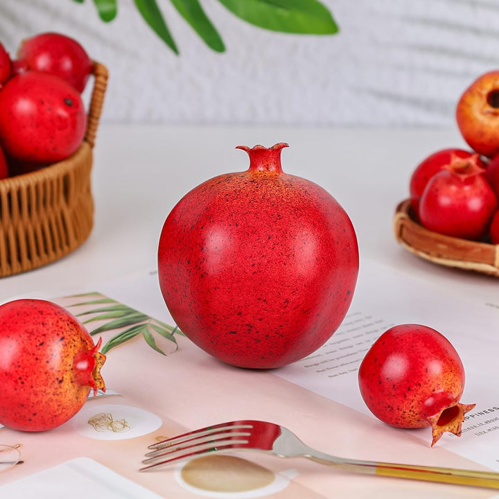 15 Stück Künstliche Granatapfel Früchte,künstliche Plastik Obst Dekor für Küche Party Rote Äpfel – 1