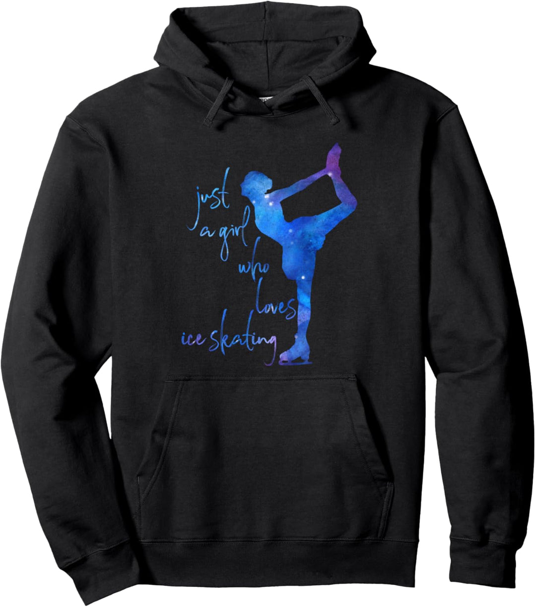 Ice Skater Geschenk Just A Girl Who Loves Eislaufen Coach Pullover Hoodie