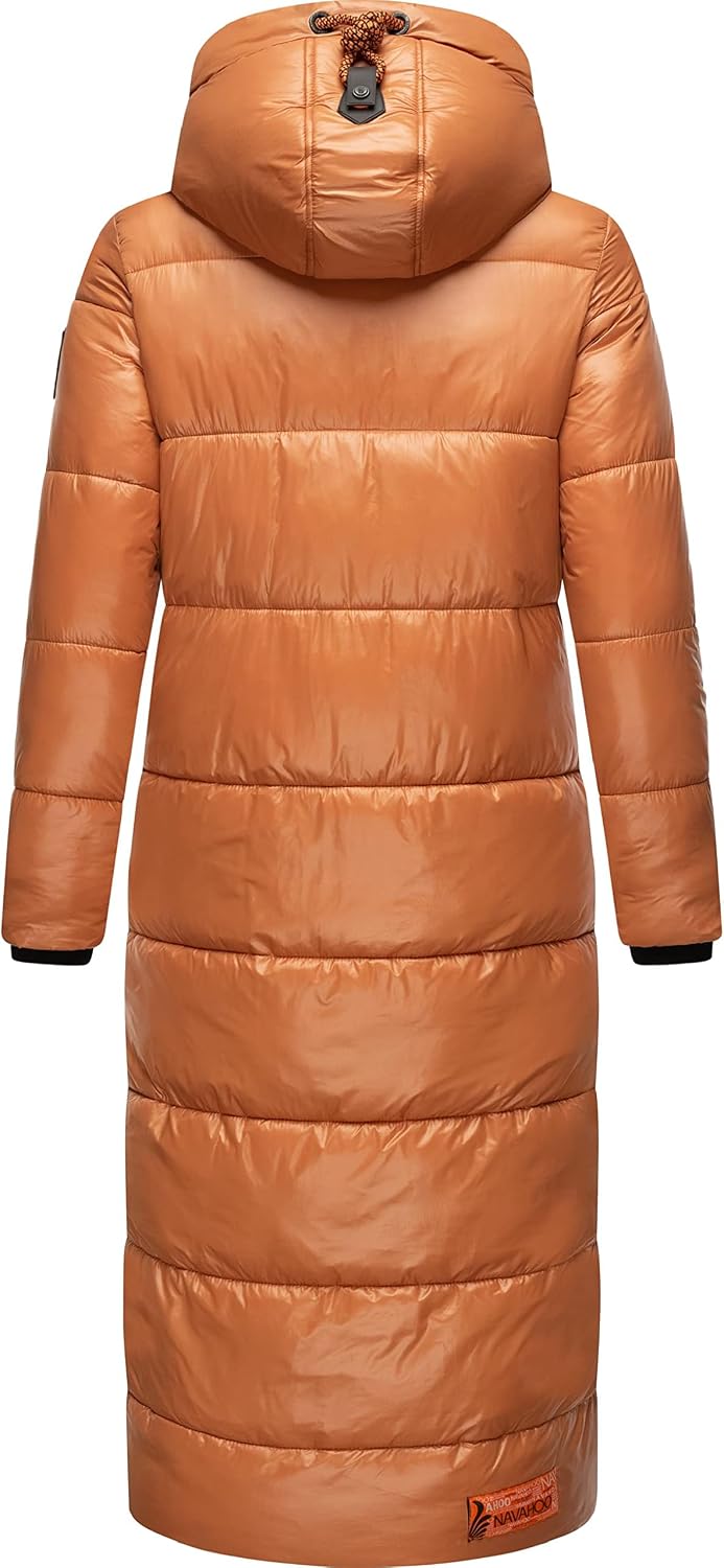 Navahoo Damen warmer Winter Steppmantel mit Kapuze Schmuseengel XS-XXL XL Rusty Cinnamon, XL Rusty C