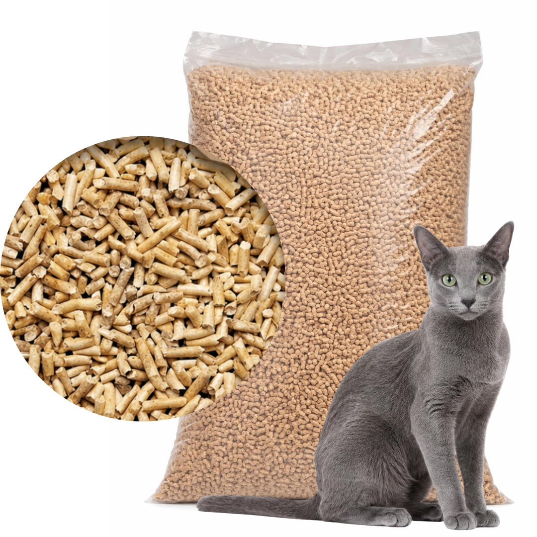 15 kg Katzenstreu 100% Pflanzliche Holzpellets Kiefer Pelletstreu Staubfrei Geruchsbindung Hohe Saug