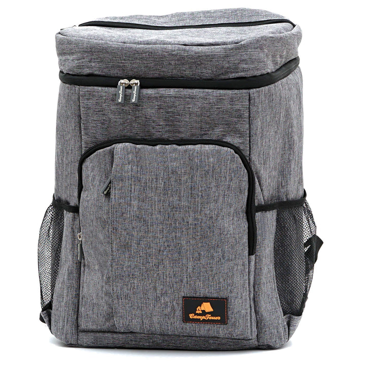 CampFeuer Kühlrucksack | grau | 20 Liter Isoliertasche für BBQ, Camping, Strand und Outdoor Aktivitä
