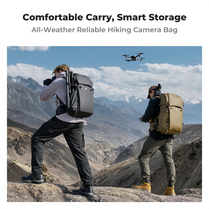 K&F Concept Kamerarucksack 30L, Professionelle Grosse Fotorucksack, Camera Backpack Wasserdicht, Rei