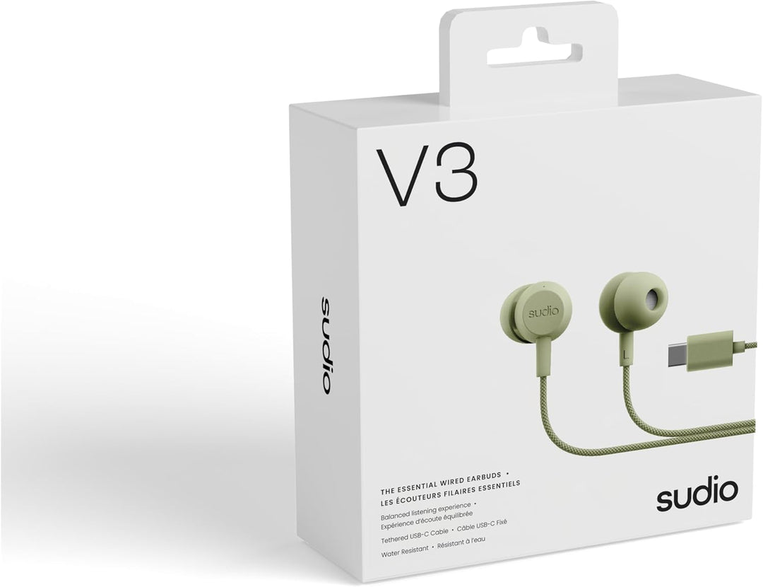 sudio V3 Essential Wired Kopfhörer mit Kabel | In Ear Kopfhörer mit USB-C Anschluss | Geflochtenes,