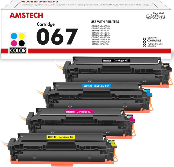 067 067H MF657Cdw Toner Set : Kompatible für Canon 067 für Canon i-SENSYS MF655Cdw MF651Cw LBP631Cw