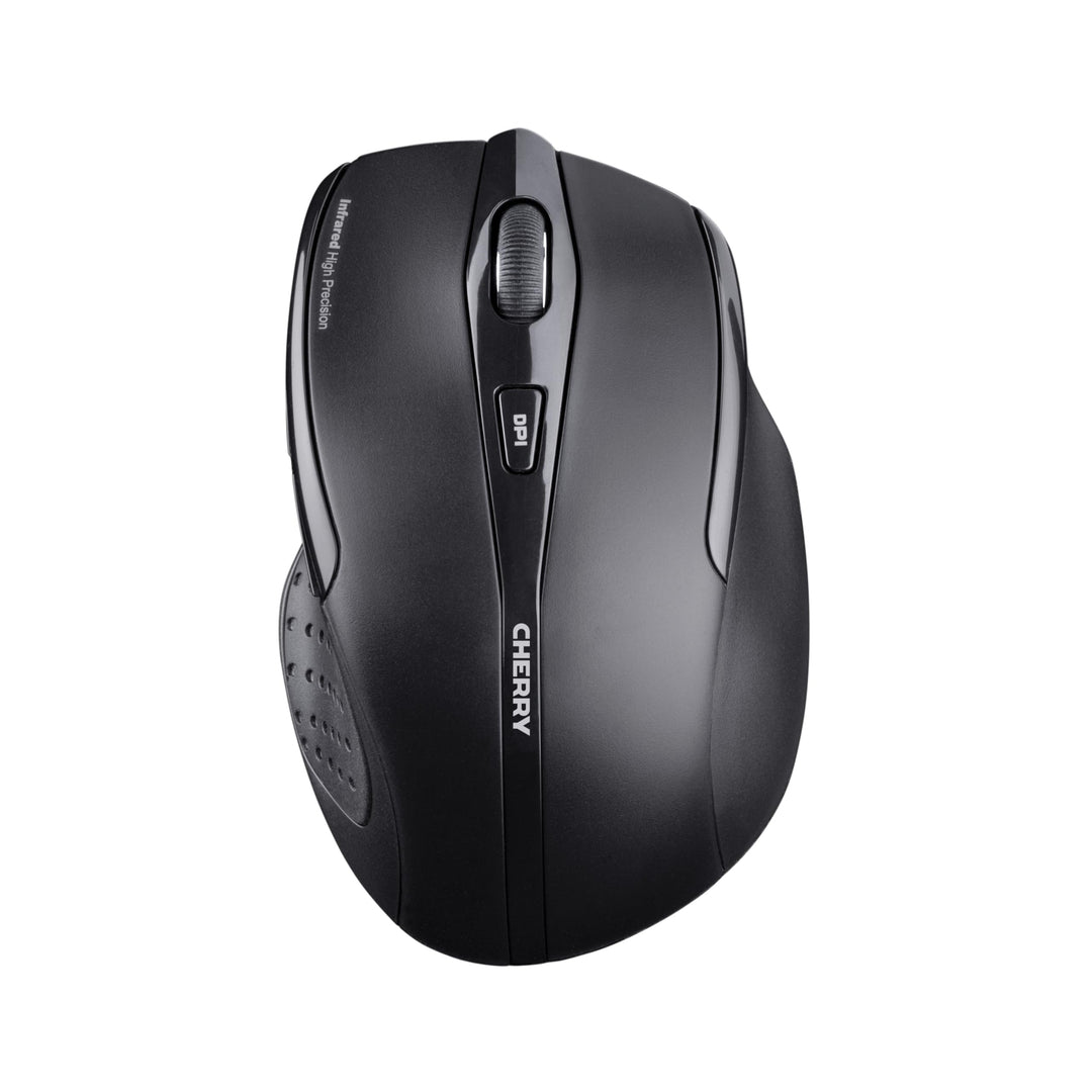 CHERRY MW 3000, Kabellose Ergonomische Maus für Rechtshänder, 2,4 GHz Funk, 6 Tasten, Optischer Sens