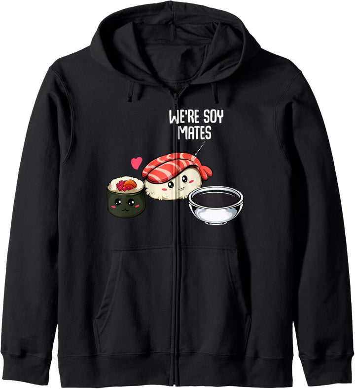 We're Soy Mates Sojasauce Sushi Maki Japanisch Fisch Reis Kapuzenjacke