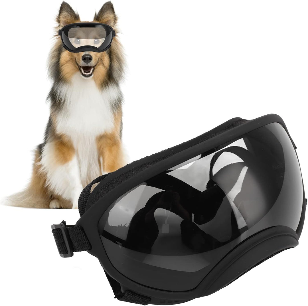 VBESTLIFE Hundebrille, Winddicht, UV-beständig, Staubdicht, Verstellbarer Riemen, Langlebige Hundeso
