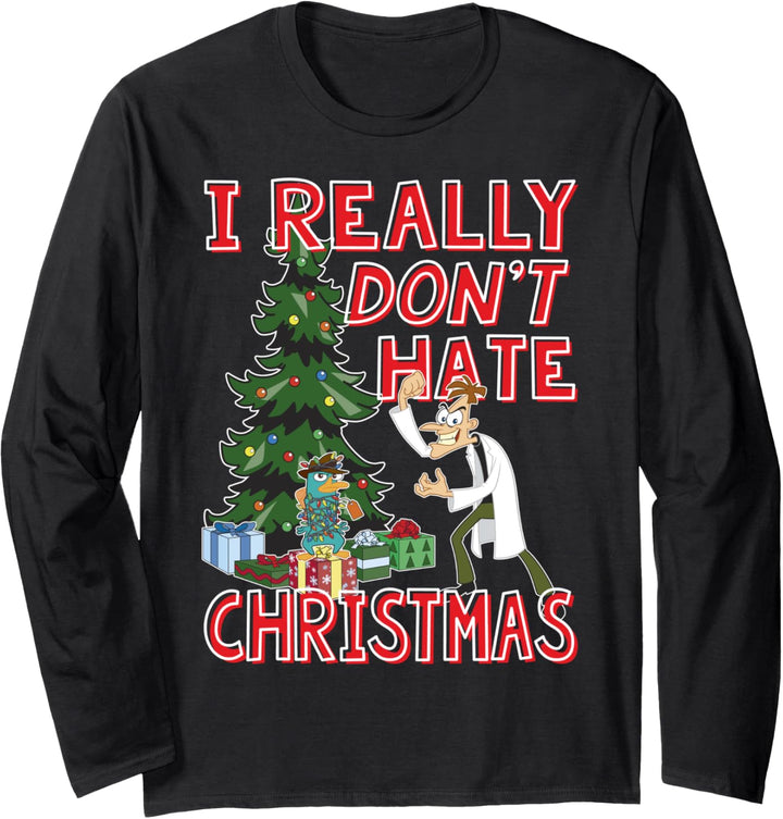 Disney Phineas und Ferb Doof Ich hasse Weihnachten wirklich nicht Langarmshirt