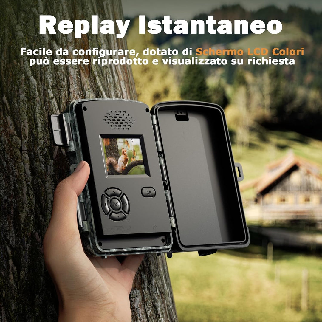 VOOPEAK Wildkamera mit Solarpanel, 4K 48MP Wildkamera mit Nachtsicht Bewegungsaktiviert, Wildtierkam