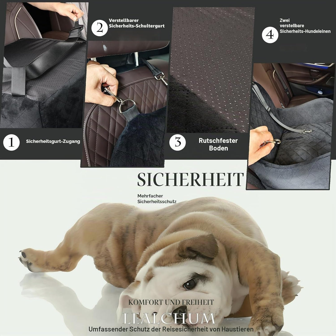 Hunde-Autositz für kleine/mittelgrosse Hunde, tragbarer Welpensitz mit erhöhtem Kissen, vollständig