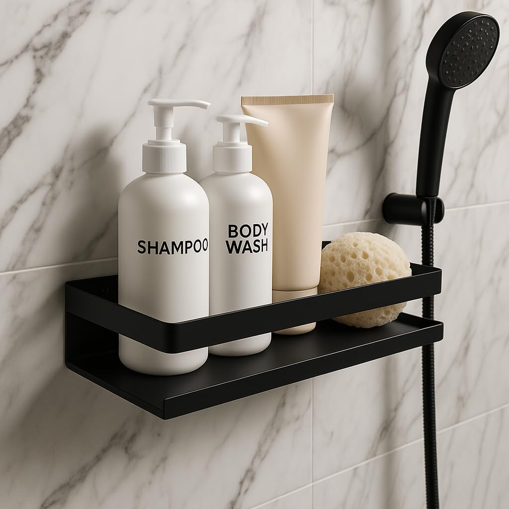 Duschkorb - Badezimmerregal - Duschregal - Shampoo-Halter Ohne Bohren - Rechteckiger Badezimmer-Orga