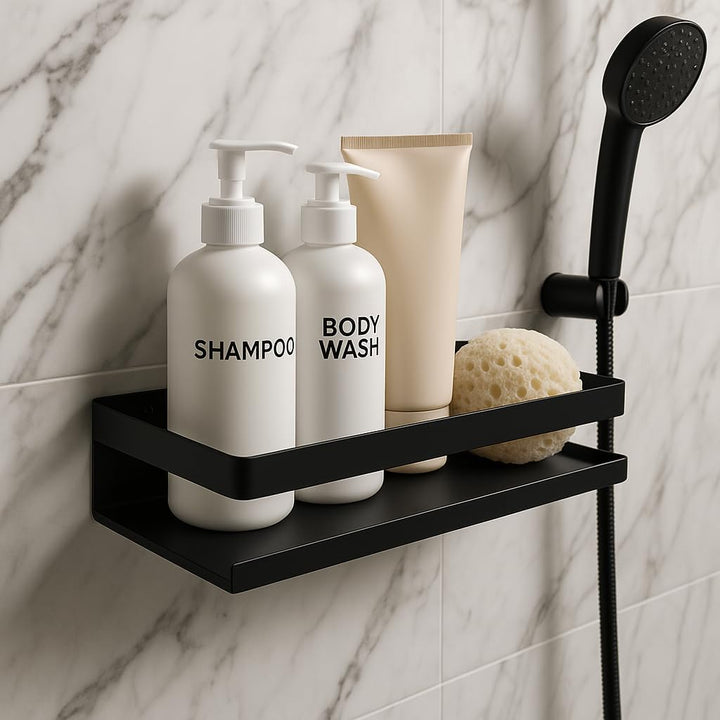 Duschkorb - Badezimmerregal - Duschregal - Shampoo-Halter Ohne Bohren - Rechteckiger Badezimmer-Orga