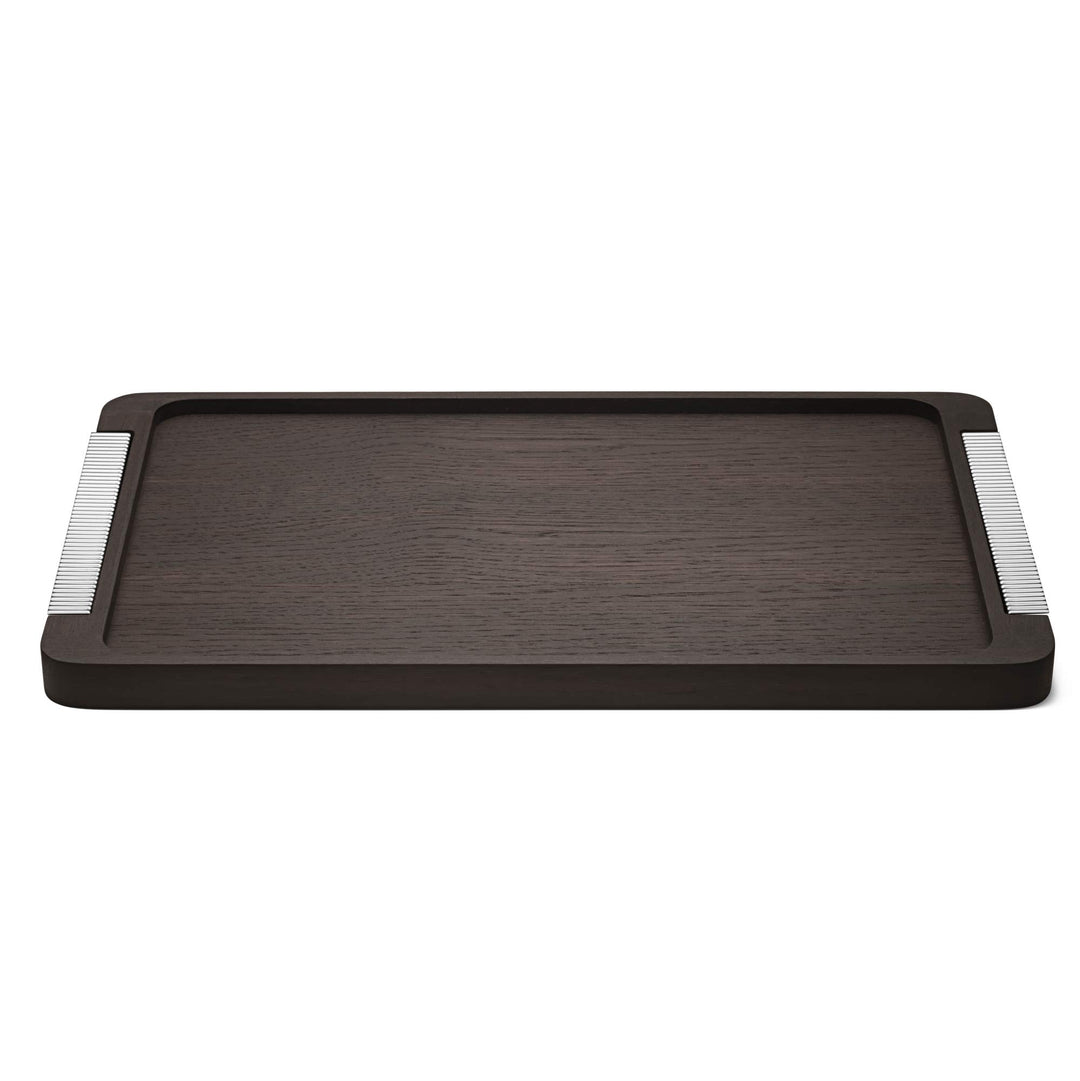 Georg Jensen Bernadotte Tray Wood & Stainless Steel Räuchereiche-holz/Edelstahl, Räuchereiche-holz/E