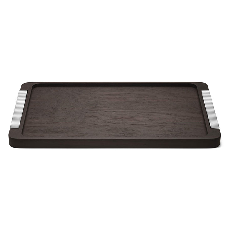 Georg Jensen Bernadotte Tray Wood & Stainless Steel Räuchereiche-holz/Edelstahl, Räuchereiche-holz/E