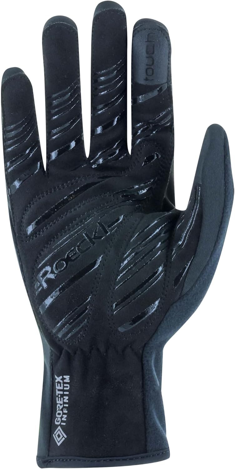 Roeckl Sports Fahrradhandschuh RAIANO, Unisex Fingerhandschuh, 2 Farben, Grösse 6-12, 9.5 Schwarz