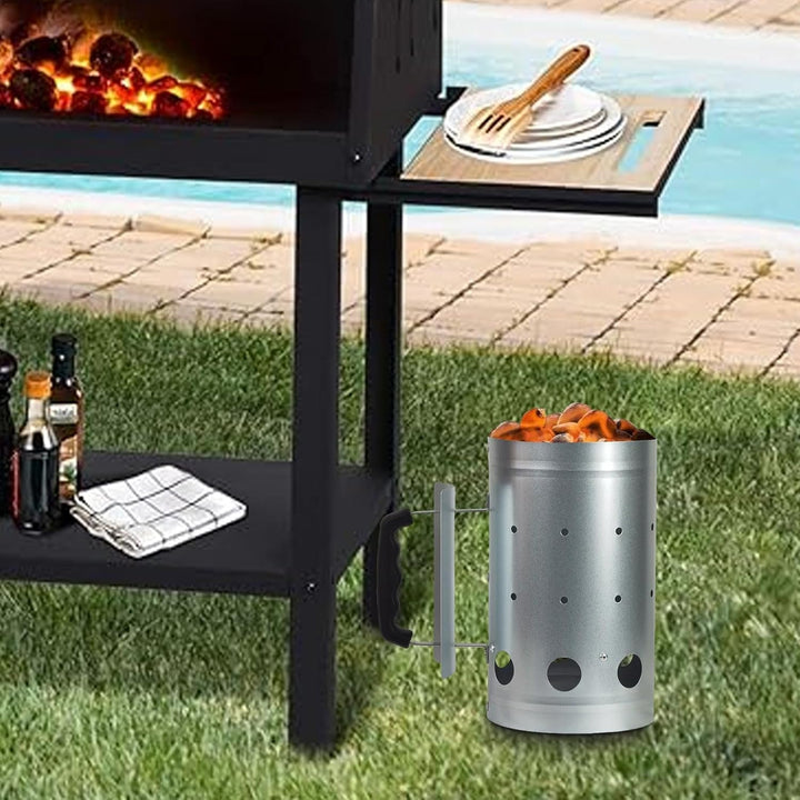 BBQ Carbon Bucket, Feuerzündfass | Feuereimer zum Verbrennen,Tragbarer Feuerholz-Zündeimer, Feuereim