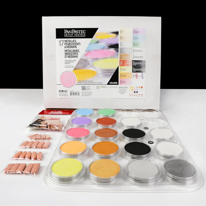 Panpastel 17 Metallic/Pearl/Medium Set by Colorfin