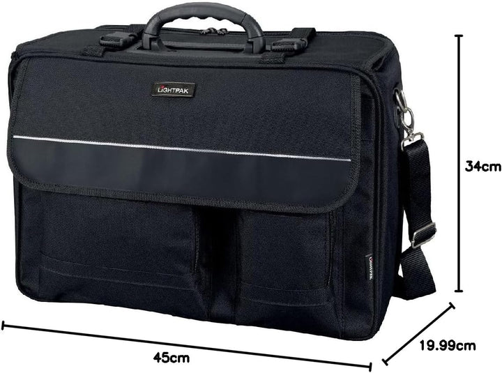 Lightpak Koffer Lightpak 46008 - The Flight Pilotenkoffer, aus Polyester, Schwarz 45 x 34 x 20 cm, 1