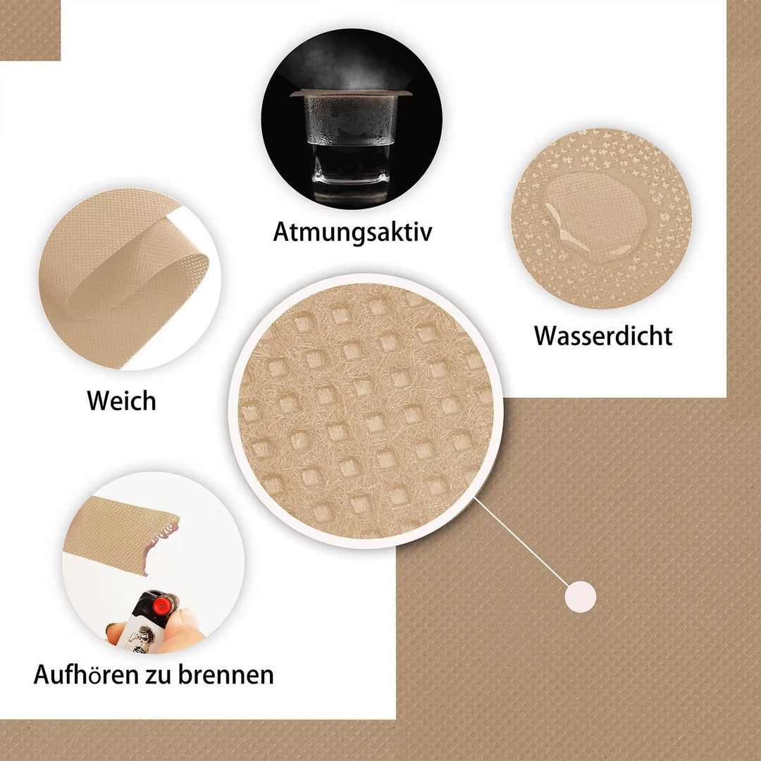 Tischdeckenrolle, 1.18 × 25M, Hellbraun, Einweg Vlies Stoffähnlich Tischdecke Rolle, Meterware Tisch