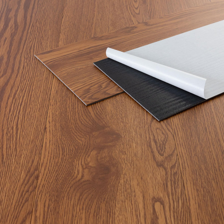 ML-Design Deluxe PVC Bodenbelag, Selbstklebende Vinyl-Dielen, Vinylboden, 91,5 cm x 15,3 cm x 2 mm,