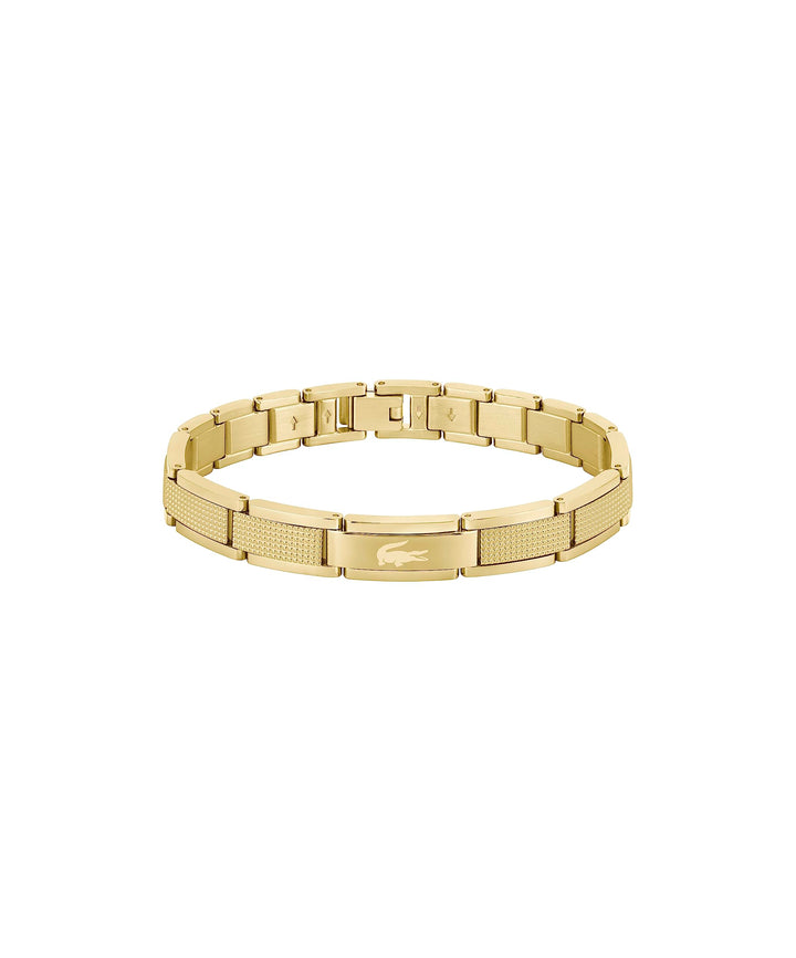 Lacoste Armband mit Knebelverschluss für Herren Kollektion STENCIL Yellow Gold, Yellow Gold
