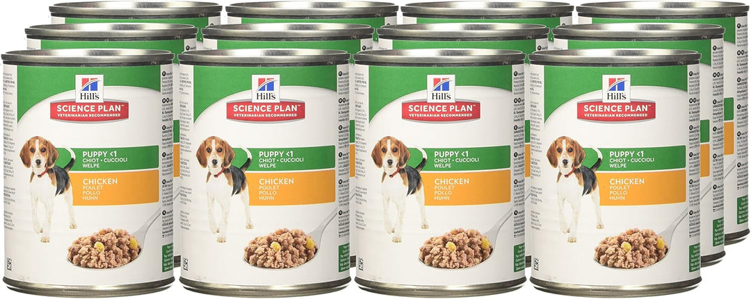 Hills Science Plan Dog Puppy Medium Breed Health & Growth Food for Dogs Chicken Boxes 370 g - Pack o