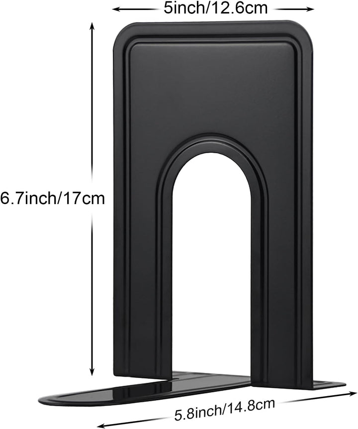 DIFIT Buchstützen, 8 Paare Buchstützen Buchhalter, Buchstützen Metall Buchstützen für Magazin/Bücher