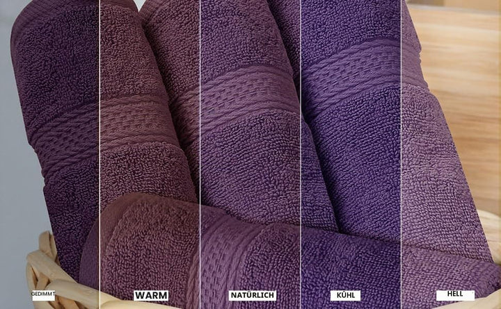 Utopia Towels - 8 teilig Handtücher Set aus Baumwolle mit Aufhänger - 2 Badetuch, 2 Handtücher und 4