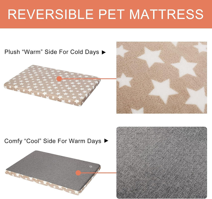 EMPSIGN Hundebett, Hundekissen passend für Käfige, Hundematte mit Abnehmbarem und waschbarem Bezug f